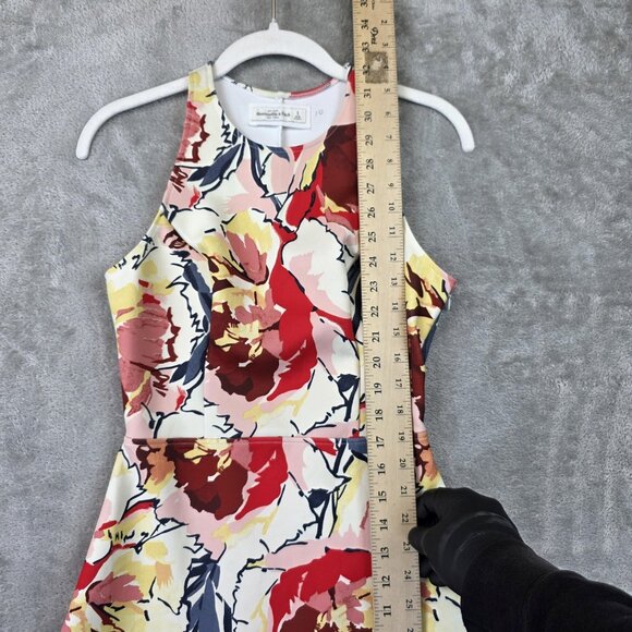 Abercrombie & Fitch Dress Womens Small Floral Sleeveless Halter Back Cutout - Picture 3 of 9